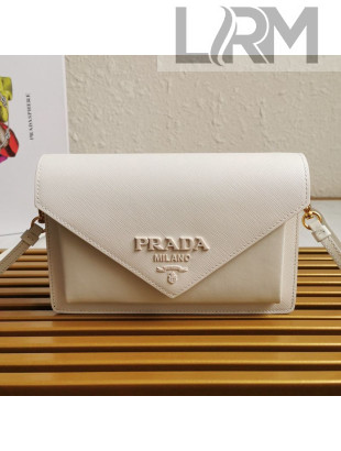 Prada Saffiano Leather Mini Bag 1BP020 White 2020