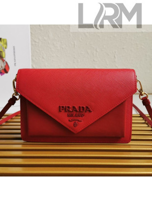 Prada Saffiano Leather Mini Bag 1BP020 Red 2020