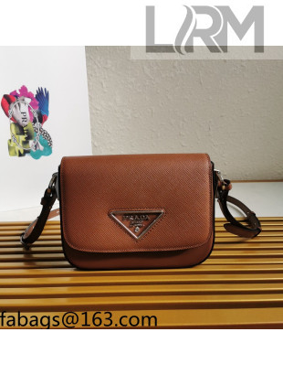 Prada Saffiano Leather Shoulder Bag 1BD249 Brown 2021