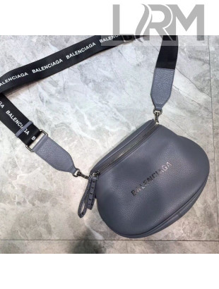 Balenciaga Calfskin Everyday Strap Crossbody Bag Light Grey 2018