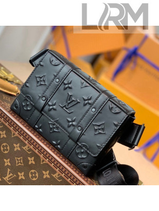 Louis Vuitton Trunk Slingbag in Monogram Seal Leather M57952 Black 2021