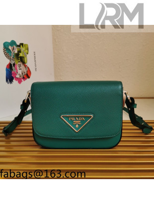 Prada Saffiano Leather Shoulder Bag 1BD249 Green 2021