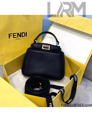 Fendi Iconic PEEKABOO XS Bag in Black Lambskin 2021