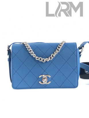 Chanel Quilted Flap Bag AS0574 Blue 2019