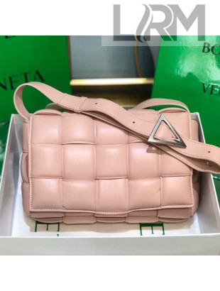 Bottega Veneta Padded Cassette Medium Crossbody Messenger Bag Light Pink 2021