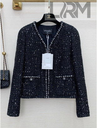Chanel Tweed Jacket CHJ021921 Black 2022