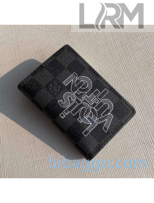 Louis Vuitton Men's Pocket Organizer Wallet N60300 Damier Graphite Canvas/Grey 2020