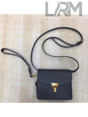 Balenciaga Leather Clutch Bag With Chain Grey 2018