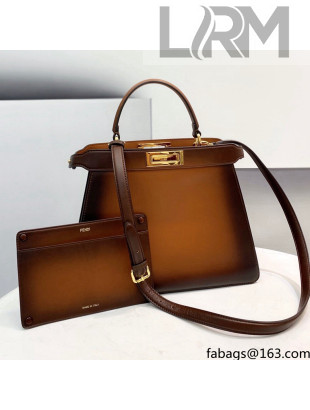 Fendi Peekaboo ISeeU Medium Bag in Dark Brown Leather 2021