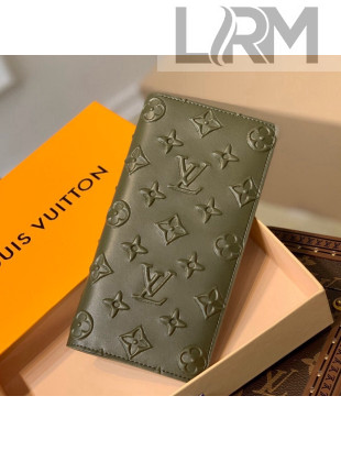 Louis Vuitton Brazza Wallet in Monogram Seal Leather M80503 Green 2021