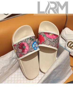 Gucci GG Flora Print Slide Sandal 602096 2020(For Women and Men)