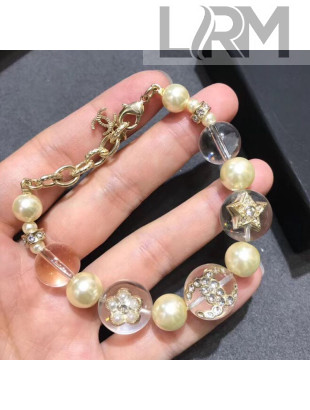 Chanel Resin Star Pearl Bracelet 2019