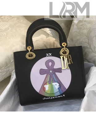 Dior Lady Dior Bag in Calfskin with Tarrow Print Black 2018