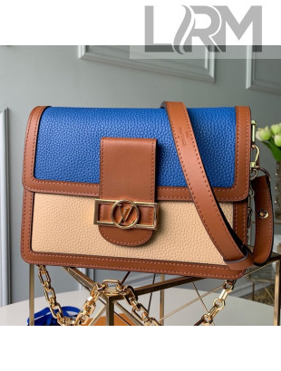 Louis Vuitton LV Lock Dauphine MM Shoulder Bag M53830 Blue/Beige 2019