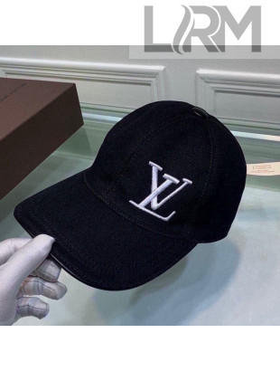 Louis Vuitton Canvas Baseball Hat Black 2021 06