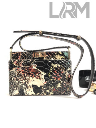 Chanel Python Leather Reissue Clutch Bag A57388 Multicolor Black 2018