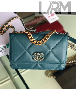 Chanel Quilted 19 Wallet on Chain WOC AP0957 Green 2019