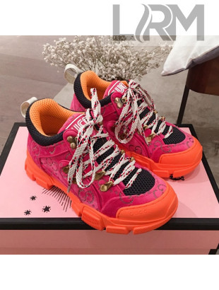 Gucci Flashtrek GG Suede Sneakers Pink 2020
