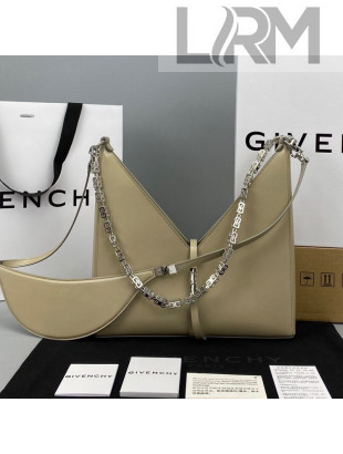 Givenchy Small Cut Out Bag in BoxLeather with Chain Beige 2021