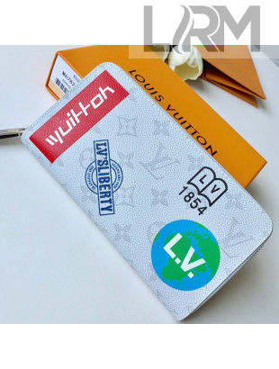 Louis Vuitton Travel Zippy Long Wallet in White Monogram Leather M67824