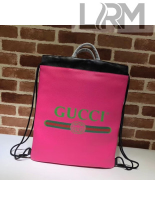 Gucci Coco Capitán Logo Backpack Rosy 494053 