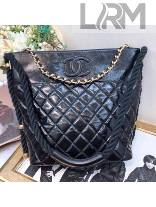 Chanel Crumpled Calfskin En Vogue Hobo Bag AS0076 Black 2019