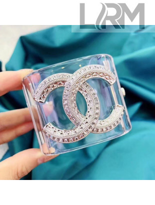 Chanel Resin Crystal CC Cuff Bracelet 03 2019