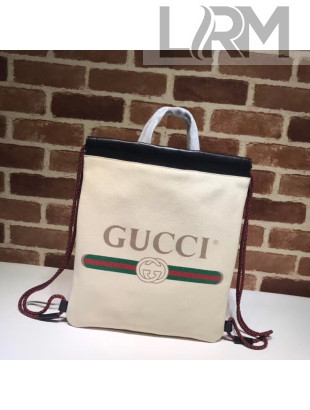 Gucci Coco Capitán Logo Backpack White 494053 