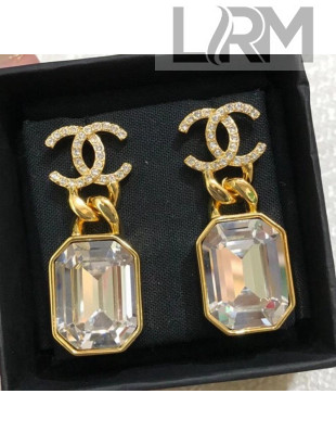 Chanel Crystal Earrings AB5716 Gold 2020