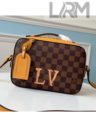 Louis Vuitton Damier Azur Canvas Saintonge Top Handle Bag N40155 Yellow 2019