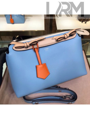 Fendi Regular By The Way Boston Bag In Light Blue/Pink Leather 2018