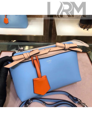 Fendi Mini By The Way Boston Bag In Light Blue/Pink Leather 2018