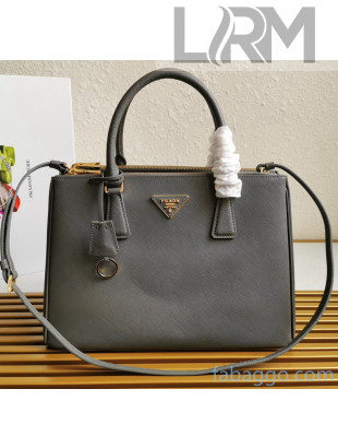Prada Medium Saffiano Leather Prada Galleria Bag 1BA274 Grey 2020