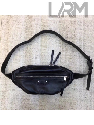Balenciaga Leather Belt Bag Black