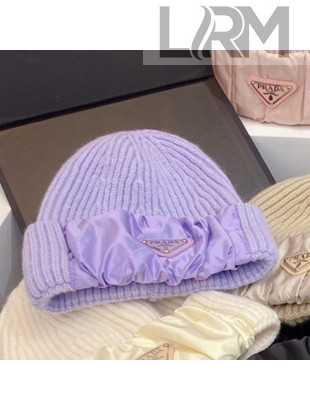 Prada Knit Hat Purple 2021 02