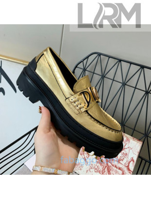 Dior x Shawn Explorer Platform Loafers in Gold Metallic 06 2020
