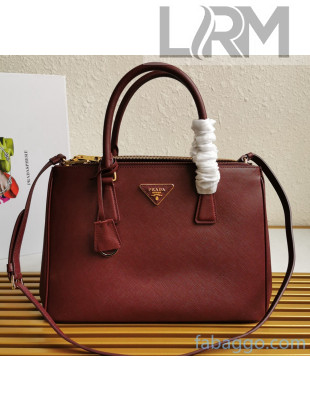 Prada Medium Saffiano Leather Prada Galleria Bag 1BA274 Burgundy 2020