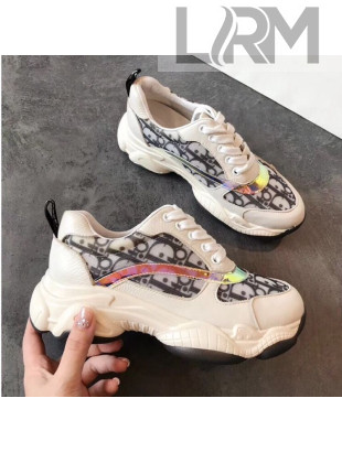 Dior Oblique Neon Band Sneakers White 2019