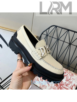 Dior x Shawn Explorer Matte Platform Loafers in Cream White Calfskin 09 2020