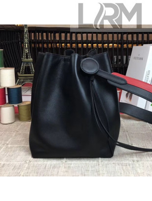 Hermes Licol Hermes 17 Bucket Bag Black 2019(Half Handmade) 