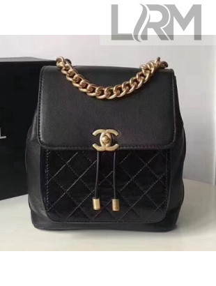 Chanel Calfskin & Wax Calfskin Backpack A57570 Black 2018
