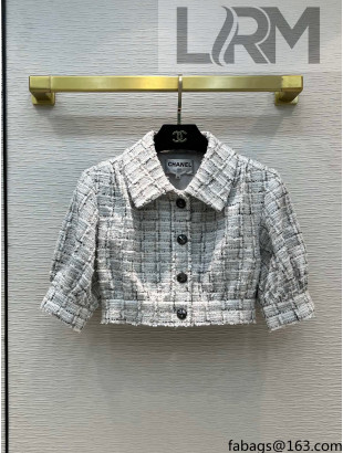 Chanel Tweed Short Jacket CHJ30151 Grey 2022