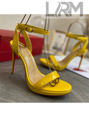 Christian Louboutin Calfskin Sandals 10cm/12cm Yellow 2021