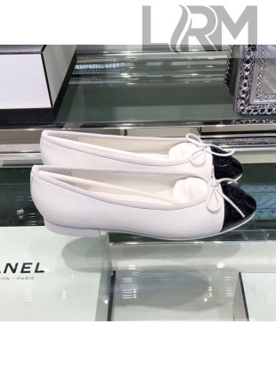 Chanel Calfskin Ballerinas G02819 White/Blue 2019