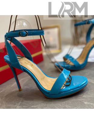 Christian Louboutin Calfskin Sandals 10cm/12cm Blue 2021