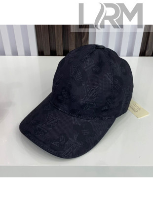 Louis Vuitton Fabric Baseball Hat Black 2021 12