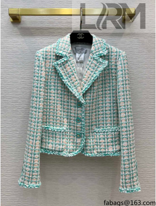 Chanel Tweed Jacket CHJ30154 Green 2022