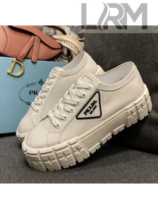Prada Nylon Platform Sneakers White 2021