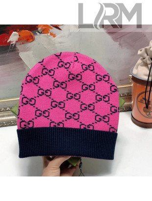 Gucci Wool Blend Knit Hat Pink 2021
