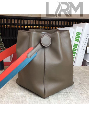 Hermes Licol Hermes 17 Bucket Bag Grey 2019(Half Handmade) 